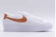 Nike Blazer Low Platform Γυναικεία Sneakers Λευκά, Πορτοκαλί
