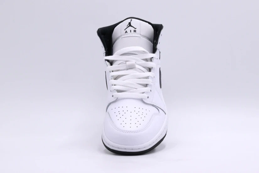 Jordan Air 1 Reverse Panda Mid Ανδρικά Sneakers Λευκά, Μαύρα