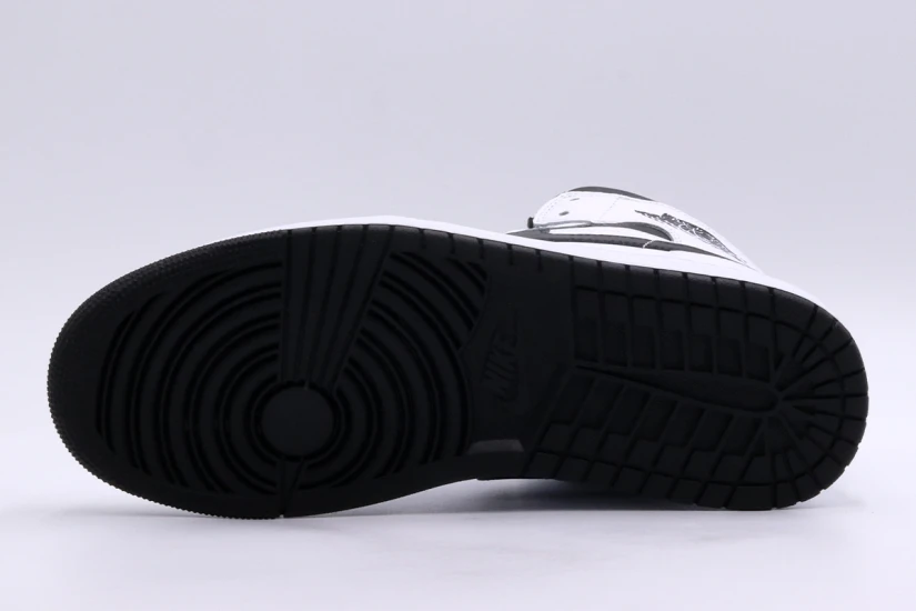 Jordan Air 1 Reverse Panda Mid Ανδρικά Sneakers Λευκά, Μαύρα