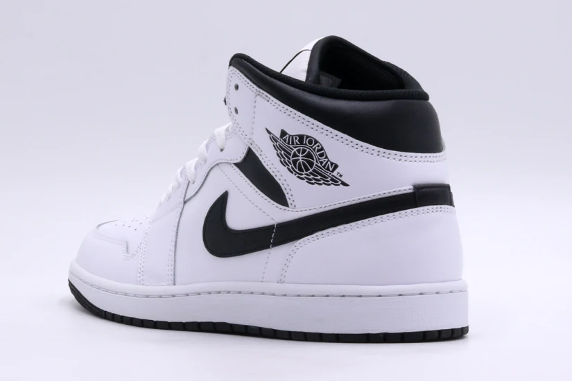 Jordan Air 1 Reverse Panda Mid Ανδρικά Sneakers Λευκά, Μαύρα