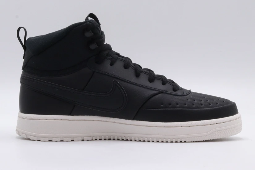 Nike Court Vision Mid Ανδρικά Χειμερινά Sneakers Μαύρα, Λευκά
