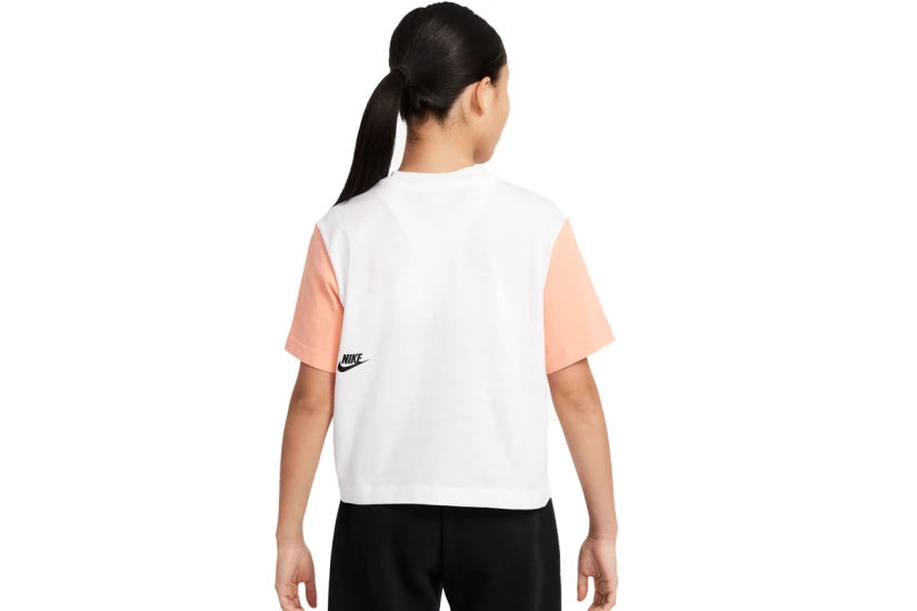 Nike Sportswear Essential Παιδικό Κοντομάνικο T-Shirt Λευκό, Σομόν, Μαύρο