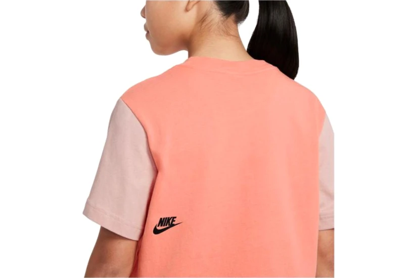 Nike Sportswear Essential Παιδικό Κοντομάνικο T-Shirt Σομόν, Ροζ, Μαύρο
