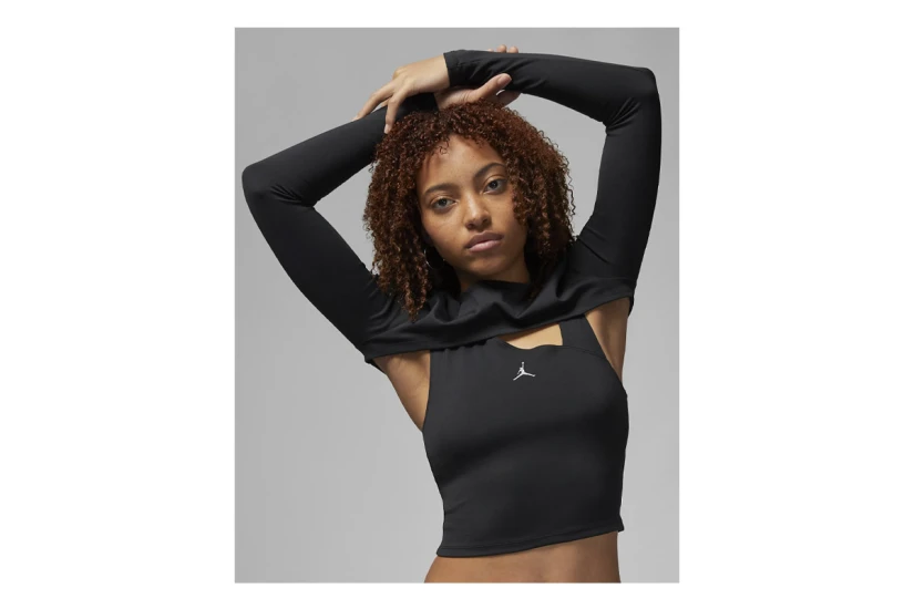 Jordan Dri-Fit 2 In 1 Crop Top Μακρυμάνικο (DV1274 010)