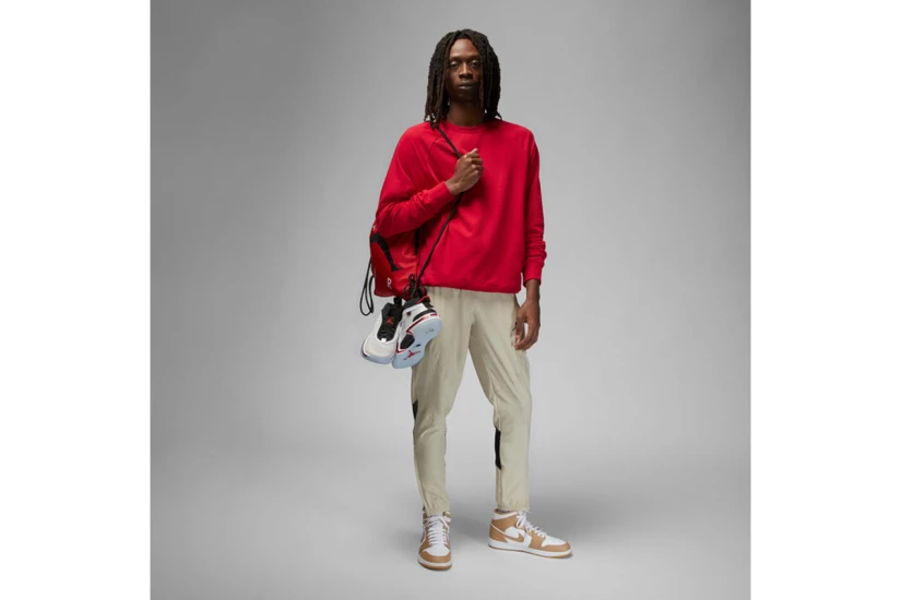 Jordan Dri-FIT Sport Fleece Ανδρική Μακρυμάνικη Μπλούζα Κόκκινη