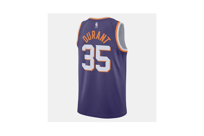 Nike Dri-FIT NBA Kevin Durant Phoenix Suns Icon Edition Ανδρική Μπασκετική Φανέλα Μωβ, Πορτοκαλί, Λευκή