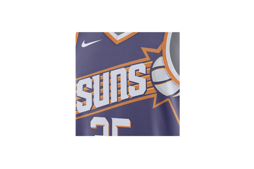 Nike Dri-FIT NBA Kevin Durant Phoenix Suns Icon Edition Ανδρική Μπασκετική Φανέλα Μωβ, Πορτοκαλί, Λευκή
