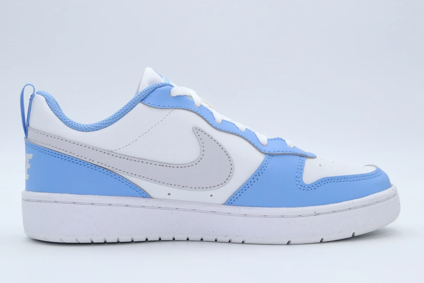 Nike Court Borough Low Recraft Sneakers Λευκά, Γαλάζια, Γκρι Ανοιχτό