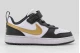 Nike Court Borough Low Recraft Βρεφικά Sneakers Μαύρα, Χρυσά, Λευκά