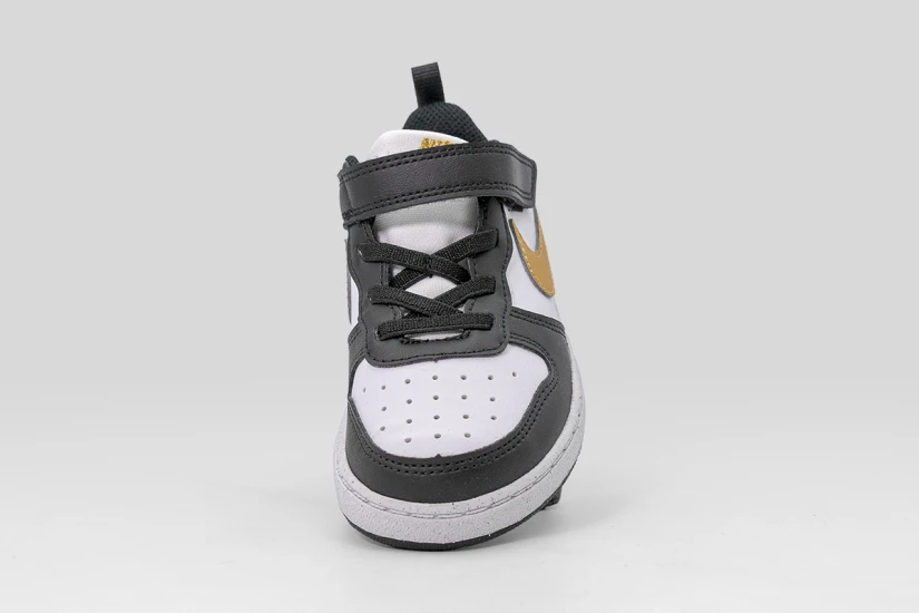 Nike Court Borough Low Recraft Βρεφικά Sneakers Μαύρα, Χρυσά, Λευκά