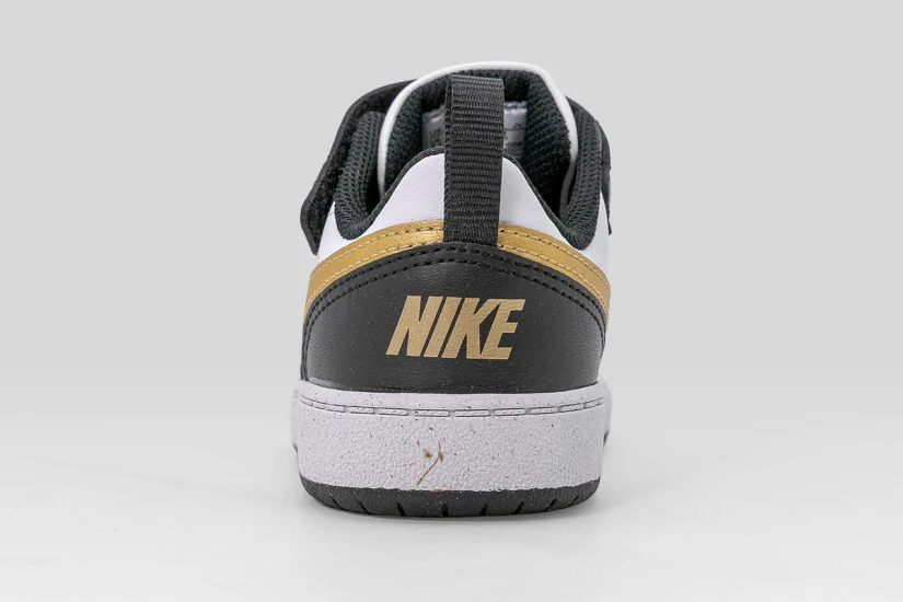 Nike Court Borough Low Recraft Βρεφικά Sneakers Μαύρα, Χρυσά, Λευκά