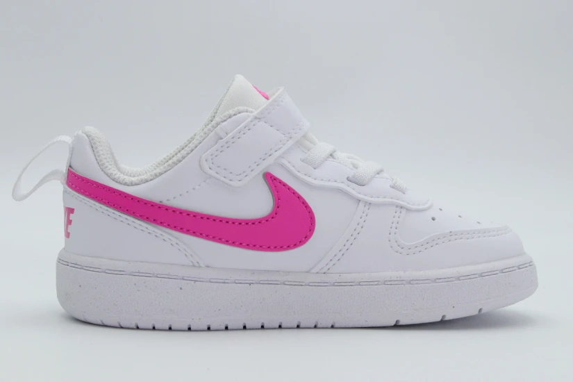 Nike Court Borough Low Recraft Βρεφικά Sneakers Λευκά, Φούξια