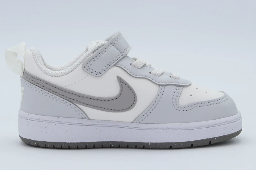 Nike Court Borough Low Recraft Βρεφικά Sneakers Γκρι Ανοιχτό, Λευκά