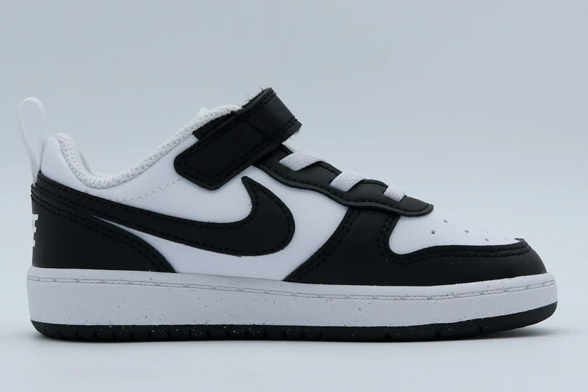 Nike Court Borough Low Recraft Βρεφικά Sneakers Μαύρα, Λευκά