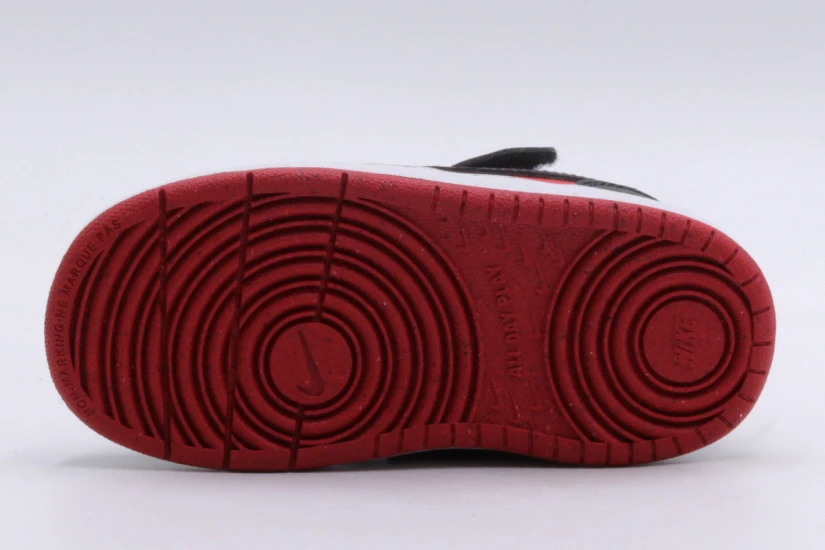Nike Court Borough Low Recraft Βρεφικά Sneakers Κόκκινα, Μαύρα
