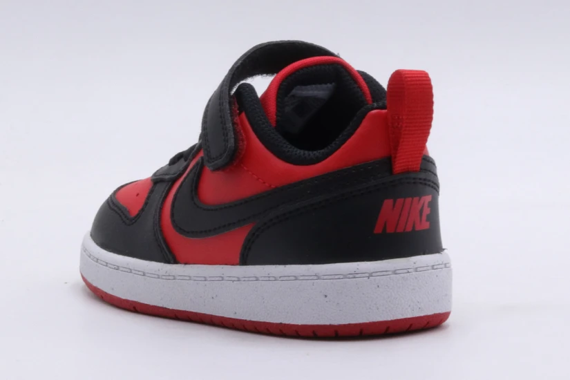 Nike Court Borough Low Recraft Βρεφικά Sneakers Κόκκινα, Μαύρα