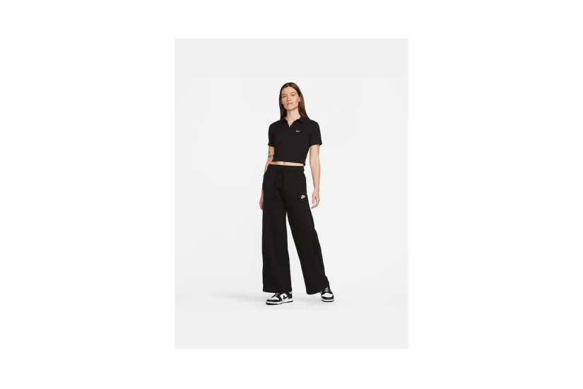 Nike Sportswear Essential Γυναικεία Κοντομάνικη Polo Μπλούζα Μαύρη