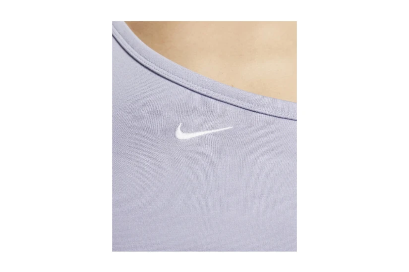 Nike Sportswear Everyday Modern Γυναικείο Αμάνικο Crop Top Λιλά