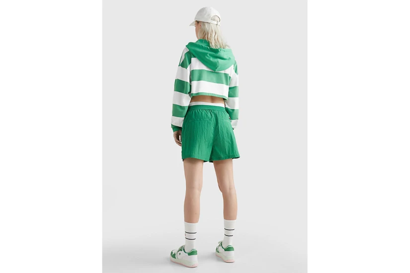 Tommy Jeans Shiny Γυναικείο Αθλητικό Σορτς Πράσινο