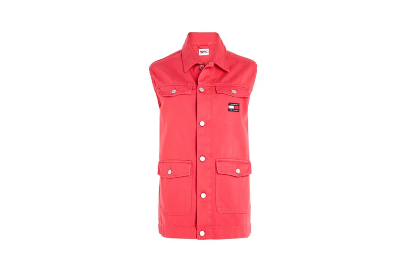 Tommy Jeans Oversized Vest Bf Bg7005 Πουκάμισο Αμάνικο Γυναικείο (DW0DW15683 TJN)