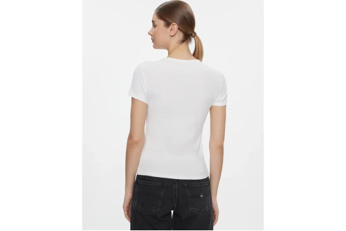 Tommy Jeans Ribbed Slim T-Shirt Γυναικείο (DW0DW17383 YBR)