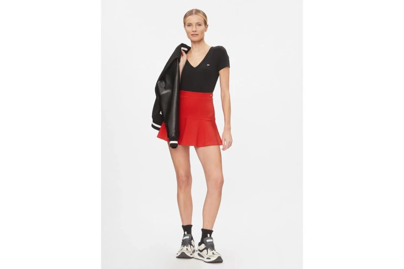 Tommy Jeans Slim Essential Rib Γυναικείο Κοντομάνικο T-Shirt