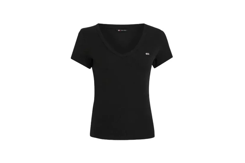 Tommy Jeans Slim Essential Rib Γυναικείο Κοντομάνικο T-Shirt