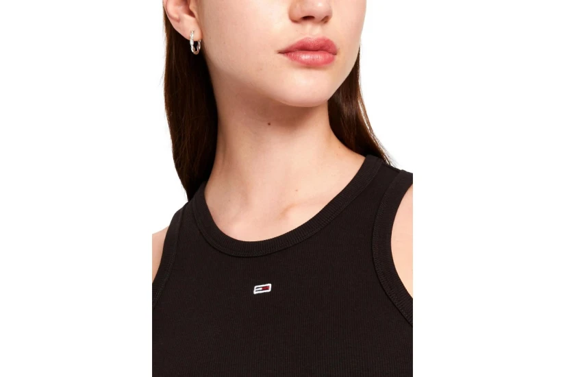 Tommy Jeans Γυναικείο Αμάνικο Φόρεμα Mini  Μαύρο