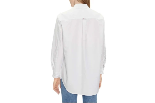 Tommy Jeans Badge Boyfriend Πουκάμισο Μακρυμάνικο Γυναικείο (DW0DW17807 YBR)