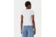 Tommy Jeans Badge Ribbed Slim Fit Γυναικείο Κοντομάνικο T-Shirt Λευκό