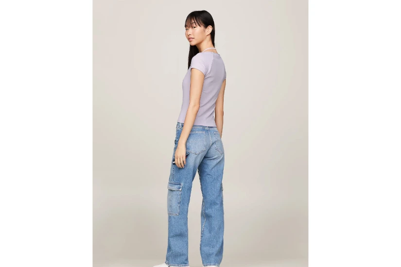 Tommy Jeans Slim Rib Badge Strap Ss Ext (DW0DW17896 W06)