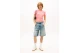 Tommy Jeans Slim Linear Γυναικείο Κοντομάνικο T-Shirt Ροζ