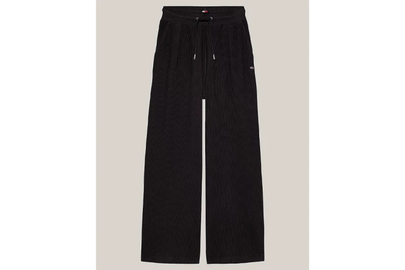 Tommy Jeans Ottoman Pleated Γυναικείο Παντελόνι Φόρμας Μαύρο