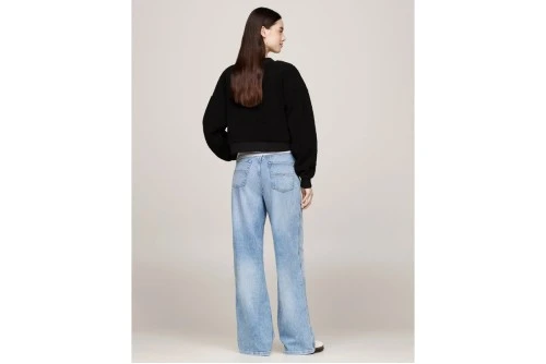 Tommy Jeans Ovs Teddy Crew Μπλούζα Με Λαιμόκοψη Γυναικεία (DW0DW18770 BDS)