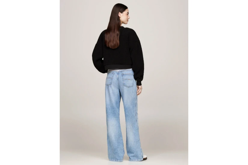 Tommy Jeans Teddy Fleece Oversized Γυναικεία Μακρυμάνικη Μπλούζα