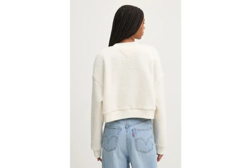 Tommy Jeans Ovs Teddy Crew Μπλούζα Με Λαιμόκοψη Γυναικεία (DW0DW18770 YBH)