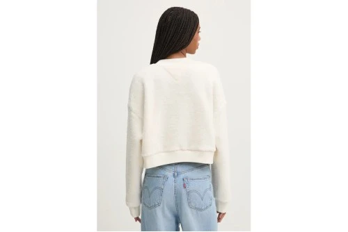 Tommy Jeans Ovs Teddy Crew Μπλούζα Με Λαιμόκοψη Γυναικεία (DW0DW18770 YBH)