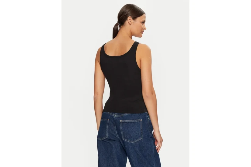 Tommy Jeans Γυναικεία Αμάνικη Μπλούζα Μαύρη