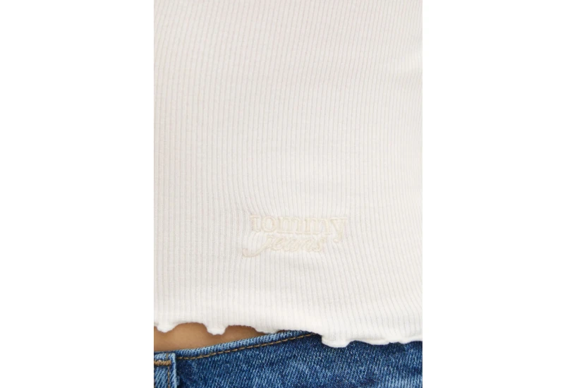 Tommy Jeans Γυναικείο Κοντομάνικο T-Shirt Εκρού