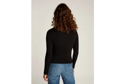 Tommy Jeans Mock Neck Μπλούζα Με Ψηλό Λαιμό Γυναικεία (DW0DW19830 BDS)