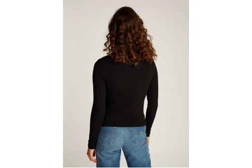 Tommy Jeans Slim Fit Μπλούζα Με Ψηλό Λαιμό Γυναικεία (DW0DW19830 BDS)