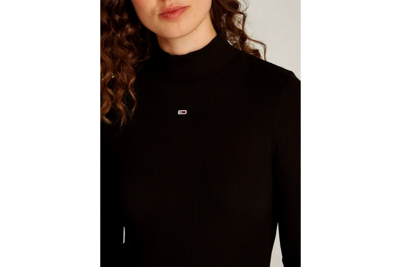Tommy Jeans Essential Mock Neck Γυναικεία Μακρυμάνικη Μπλούζα