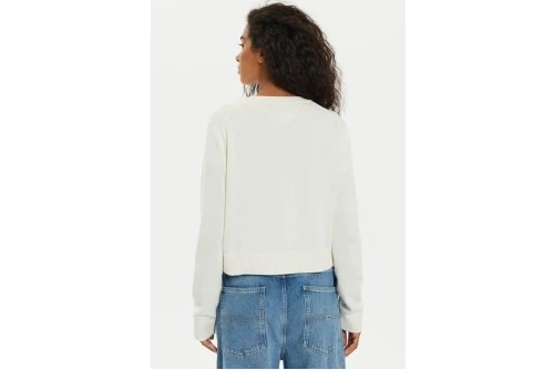 Tommy Jeans Essential Badge Cardigan Ext Ζακέτα Πλεκτή Γυναικεία (DW0DW19913 YBH)