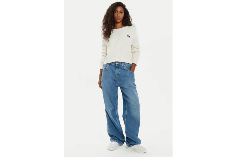 Tommy Jeans Essential Badge Cardigan Γυναικεία Πλεκτή Ζακέτα