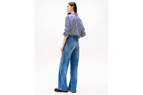Tommy Jeans Claire High Waist Wide Leg Παντελόνι Τζιν Γυναικείο (DW0DW20048 1A5)