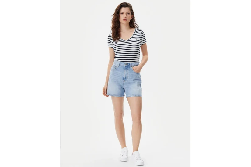 Tommy Jeans Mom Γυναικείο Τζιν Σορτς