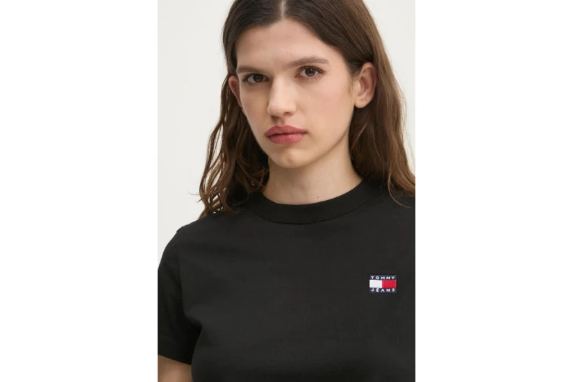 Tommy Jeans Γυναικείο Κοντομάνικο T-Shirt Μαύρο