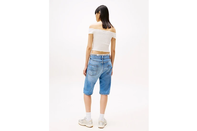 Tommy Jeans Γυναικείο Smock Crop Top Λευκό