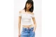 Tommy Jeans Γυναικείο Smock Crop Top Λευκό