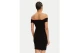 Tommy Jeans Smock Bodycon Γυναικείο Mini Φόρεμα Μαύρο